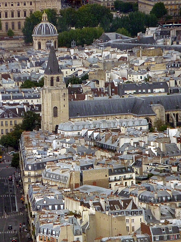 L-eglise-saint-germain-des-pres-et-la-coupole-de-l-academie-vues-de-la-tour-montparnasse - Paris 6e Arrondissement