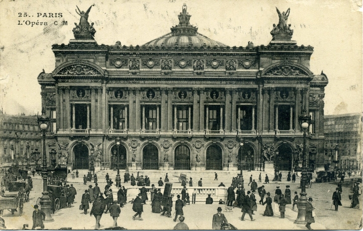 L'Opéra (carte postale de 1905) - Paris 9e Arrondissement