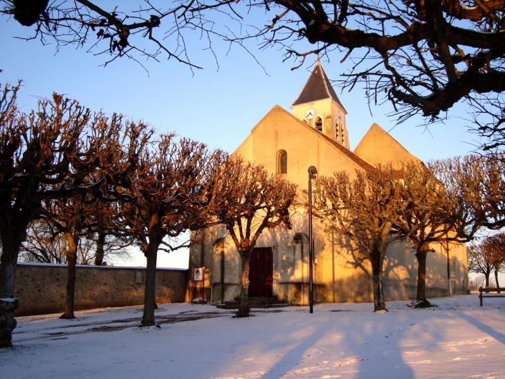 L'église en hiver - Bussy-Saint-Martin