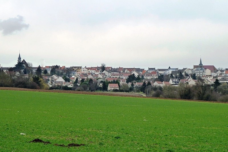 La ville sur la colline vue de loin - Dammartin-en-Goële