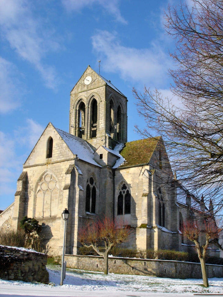 L'église de Cléry sous la neige - Cléry-en-Vexin