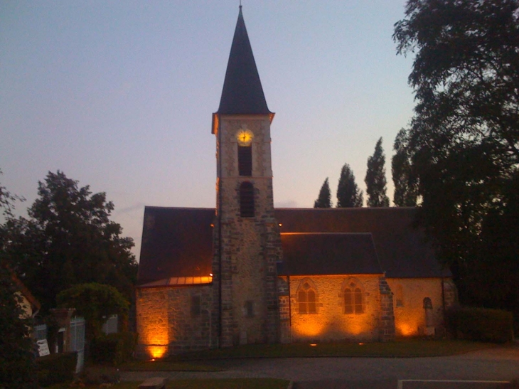 Eglise au couché du soleil - La Hauteville