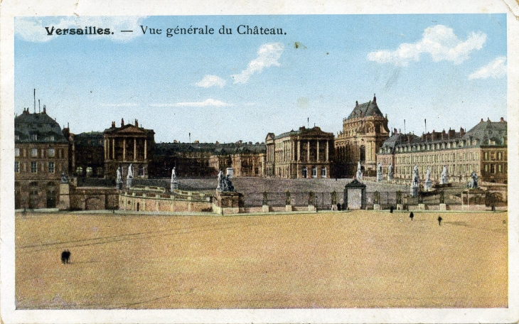 Vue générale du Château (carte postale de 1910) - Versailles