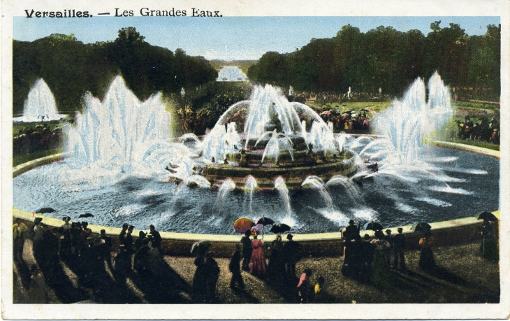 Les Grandes Eaux (carte postale de 1910) - Versailles