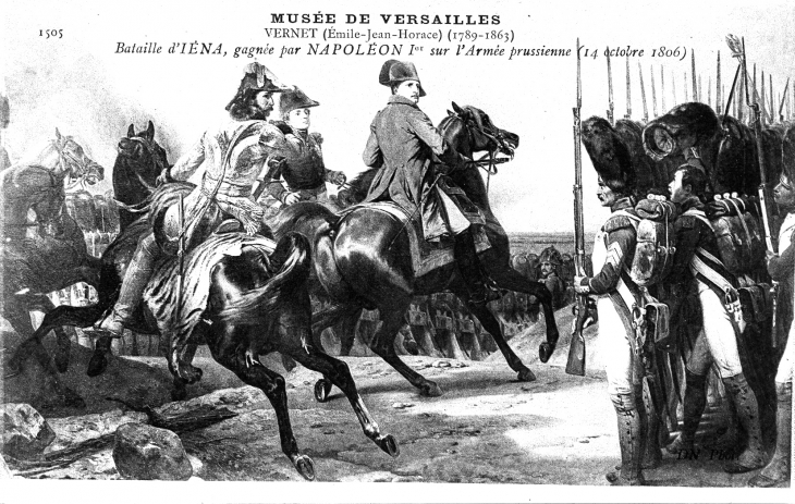 Musée : Bataille d'Iena, gagnée par Napoléon 1er sur l'Armée prussienne (14 octobre 1806)(carte postale de 1914) - Versailles