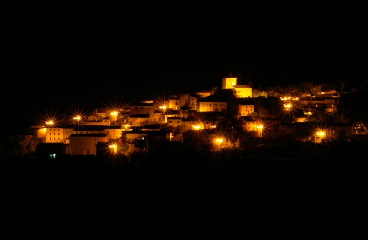 Le village de nuit - Duilhac-sous-Peyrepertuse