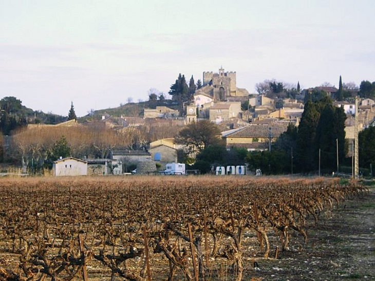 Le village vu des vignes - Saint-Bonnet-du-Gard