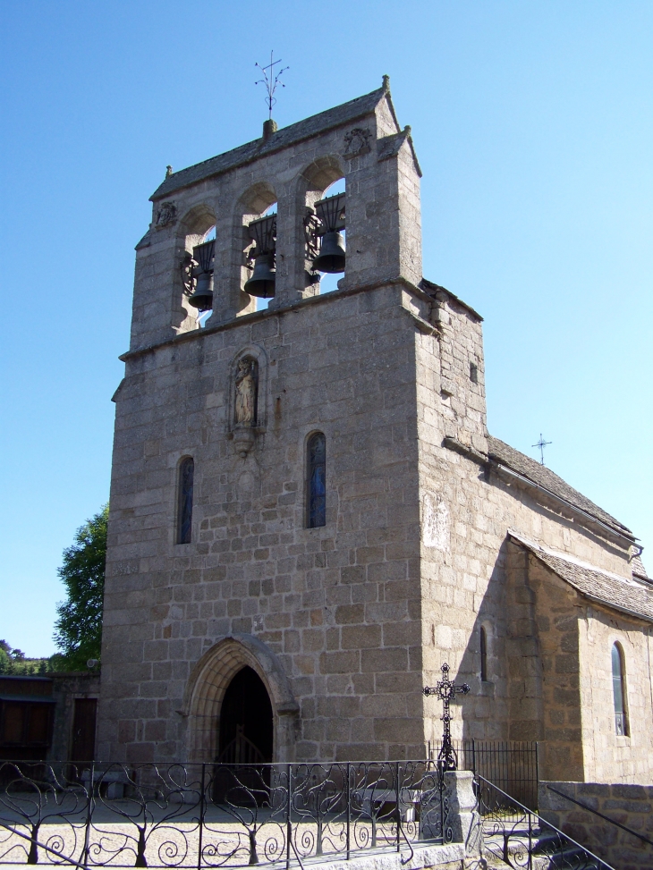 église Notre-Dame, mur clocher 3 arcades - Fournels