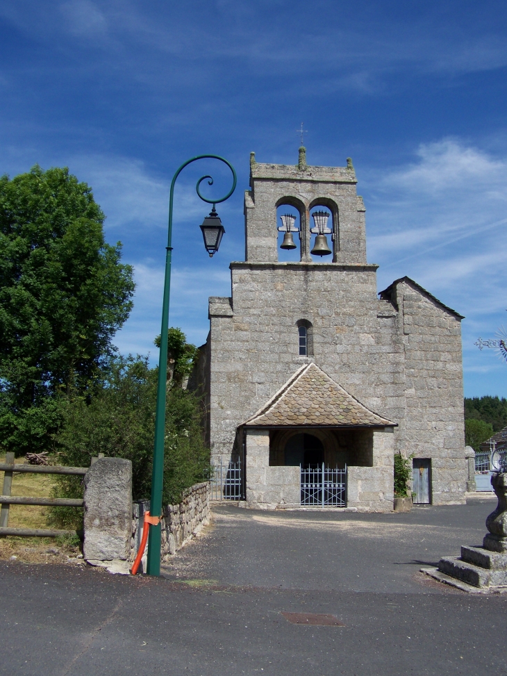 église Saint-Hilaire clocher mur à deux baies - Noalhac