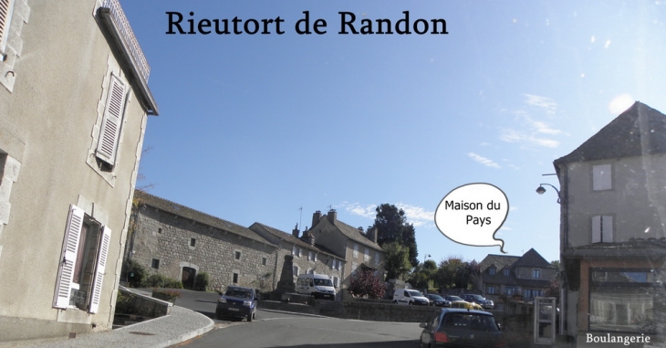 Place de Rieutort de Randon, maison du pays - Rieutort-de-Randon