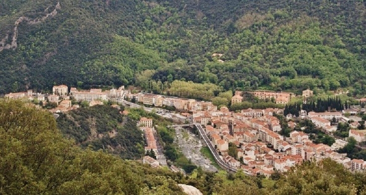 Panorama d'Amélie-les-Bains vue de Palalda - Amélie-les-Bains-Palalda