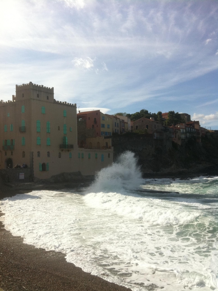 Mer déchainée côté église - Collioure