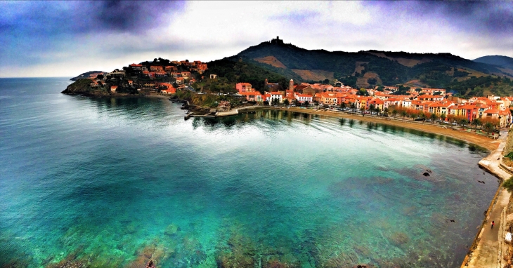 Baie de Collioure, vue depuis les hauteurs du château