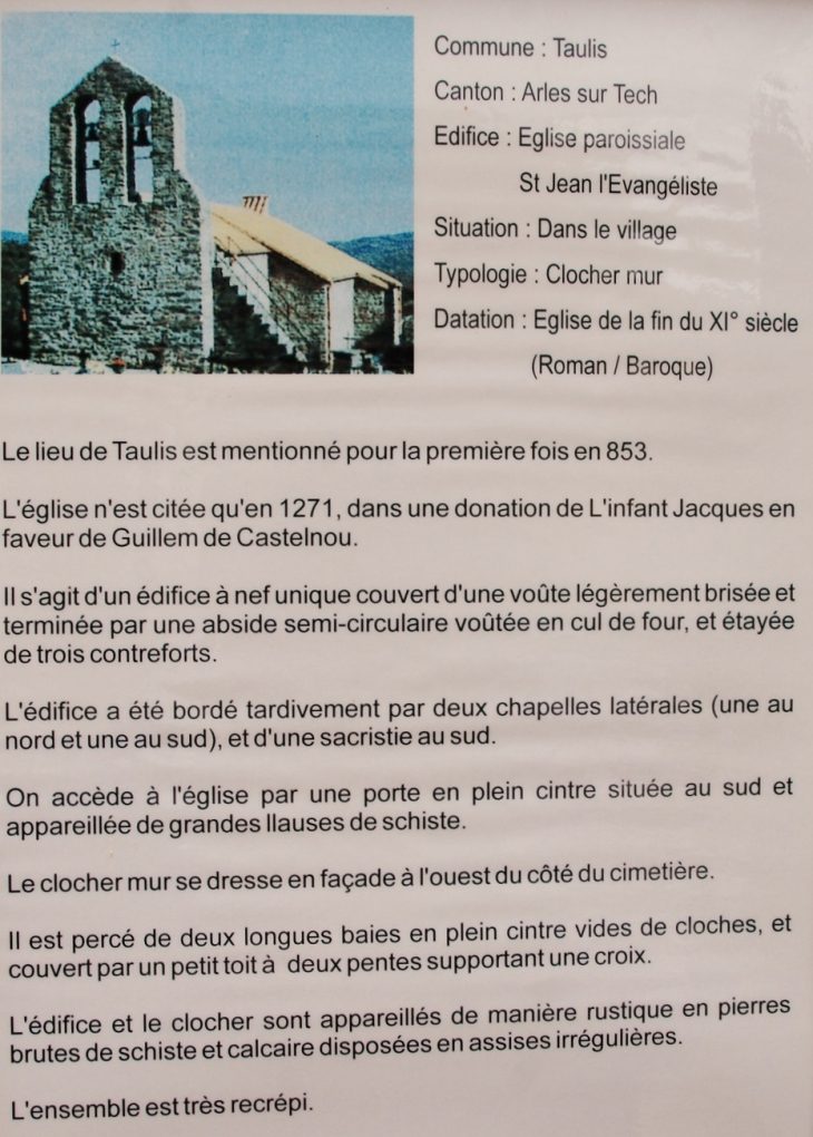 église Saint-Jean - Taulis