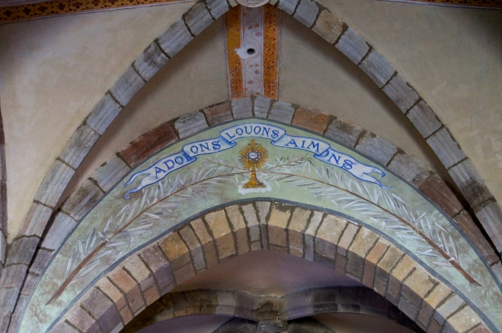 Fresque du transept. Eglise Saint-Eutrope. - Beyssac