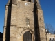 Façade occidentale de l'église romane classée du XIIe siècle avec, son mur-clocher à quatre baies