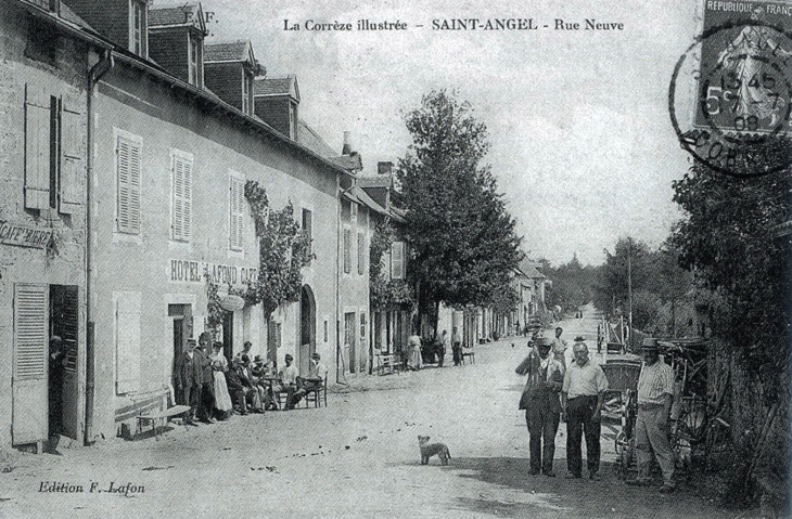 Vers 1908, Rue Neuve (carte postale ancienne). - Saint-Angel