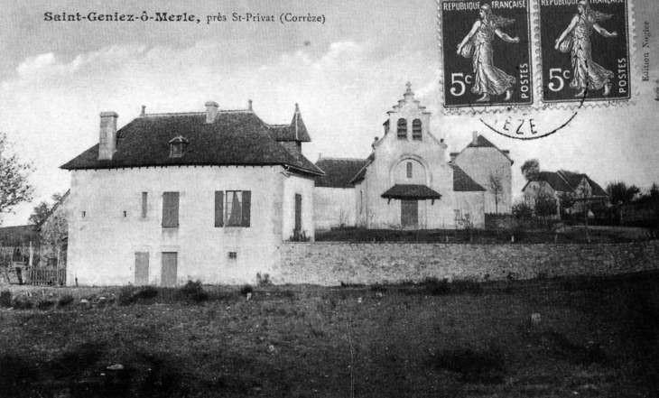 Près Saint Privat, vers 1910 (carte postale ancienne). - Saint-Geniez-ô-Merle