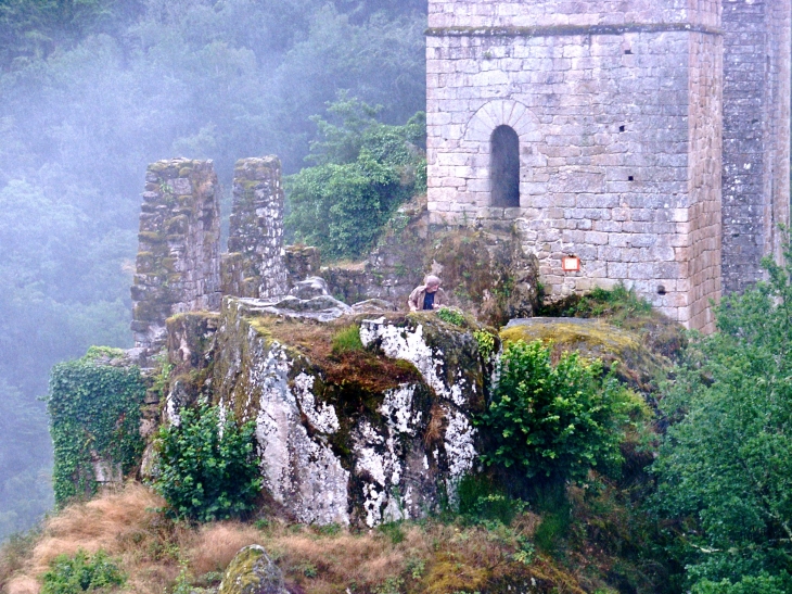 Ruines du château de Merle du XIIe et XVe siècles. - Saint-Geniez-ô-Merle