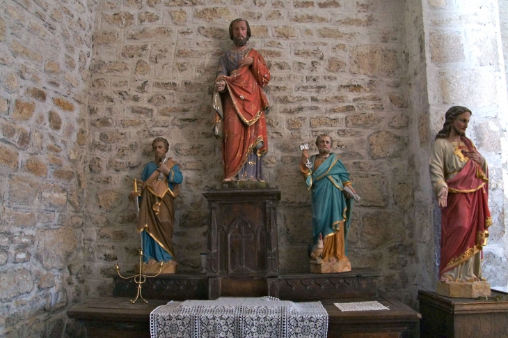 Statues de la chapelle latérale nord. - Saint-Setiers