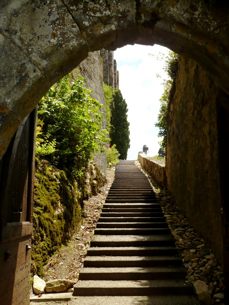 Escalier montant au château - Turenne
