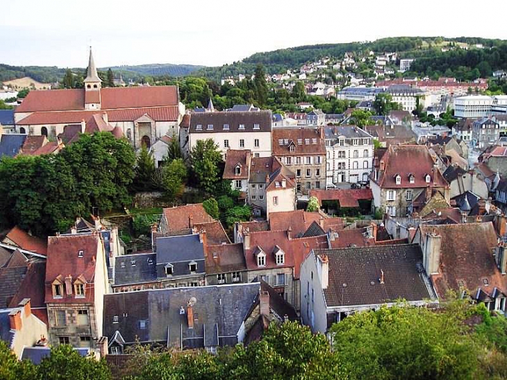 La ville vue de la tour de l'horloge - Aubusson
