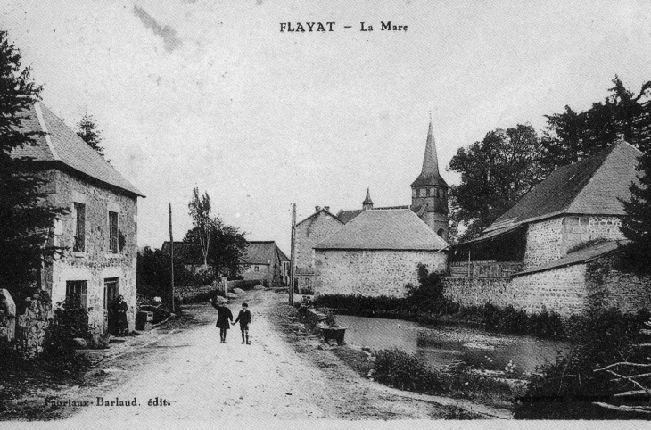 Vers 1915 - La Mare (carte postale ancienne). - Flayat