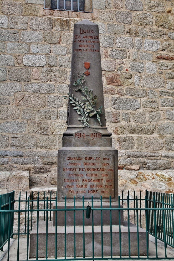 Monument-aux-Morts - Lioux-les-Monges