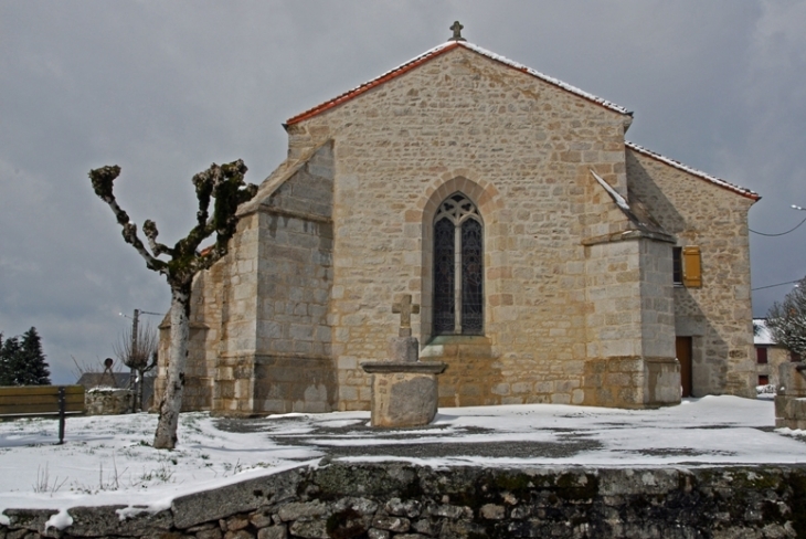 Eglise en hiver - Saint-Goussaud