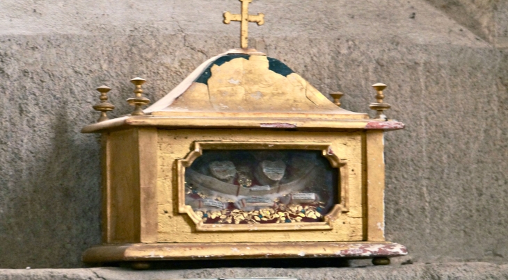 Eglise abbatiale Saint Pierre : reliquaire. - Solignac
