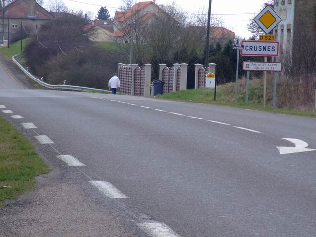 L'entrée du village par Villerupt - Crusnes
