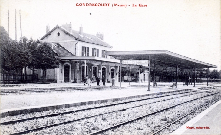 La Gare, vers 1917 (carte postale ancienne). - Gondrecourt-le-Château