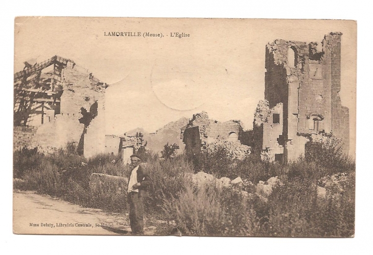 église de Lamorville bombardée en 1914-1918