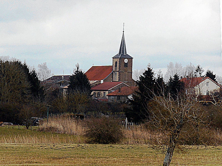 Vue sur l'église - Cutting