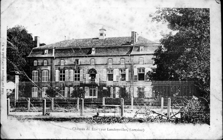 Château de Lüe, par Landonviller, vers 1914 (carte postale ancienne). - Hayes