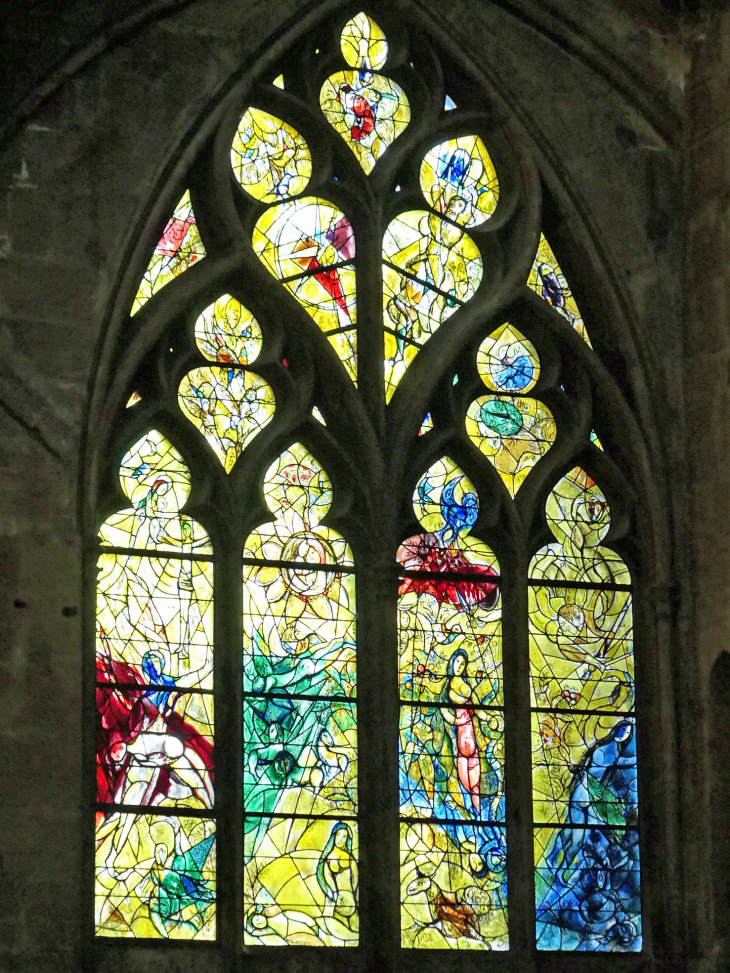 Cathédrale Saint Etienne: vitrail de Marc Chagall 1962 la création - Metz