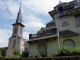 le parc thermal : église Saint Louis et villa Marie