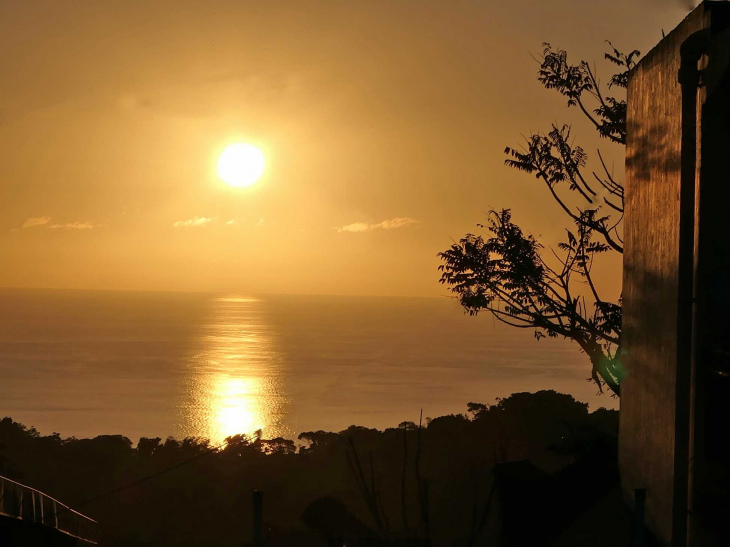 Coucher de soleil sur la mer caraïbe - Le Morne-Rouge