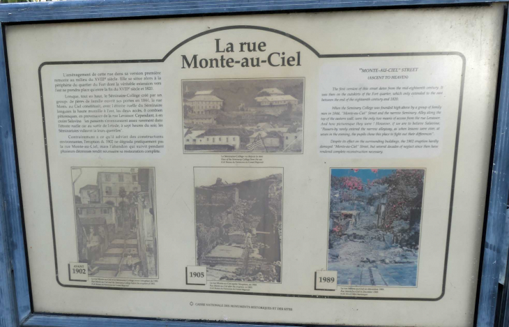 Quartier du Fort : la rue Mont au Ciel - Saint-Pierre