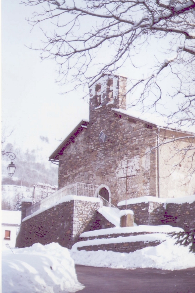 Eglise sous la neige - Sorgeat