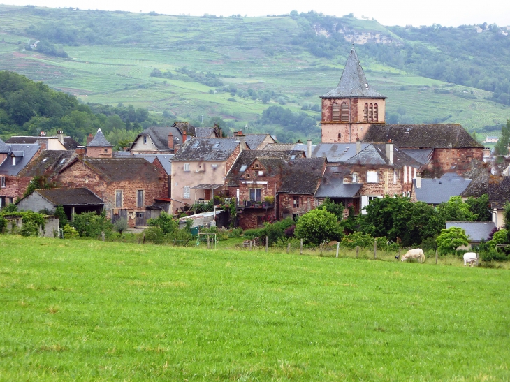 Vue sur le village de Bruejouls - Clairvaux-d'Aveyron