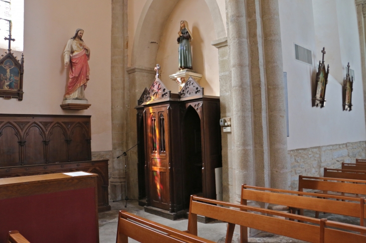 Le confessionnal : église Notre Dame. - Comps-la-Grand-Ville