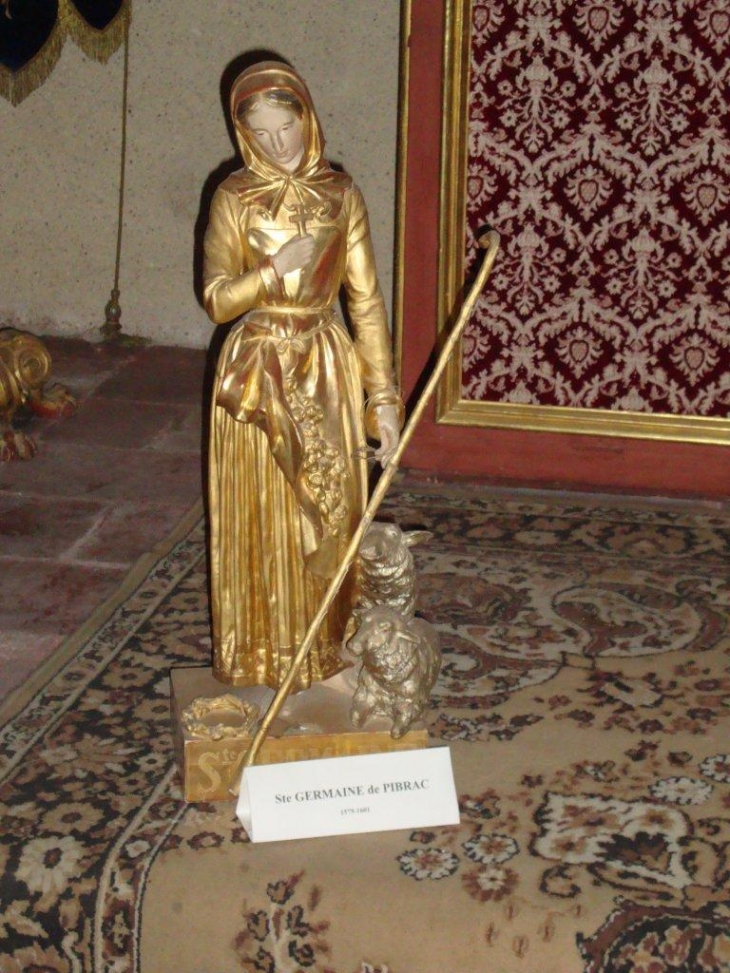 Gimont (32200)  chapelle N.D. de Cahuzac,  statue Sainte Germaine de Pibrac