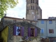 Photo suivante de Saint-Félix-Lauragais le clocher derrière les maisons