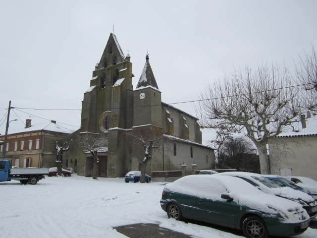Eglise sous la neige - Thil