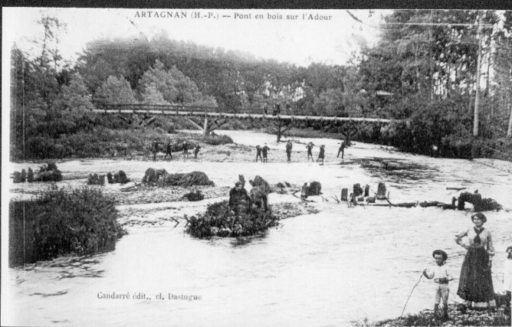 Le pont de l'adour dans les années 1900 - Artagnan