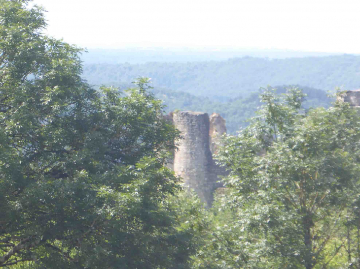 Vue sur le château de Roussillon - Saint-Pierre-Lafeuille