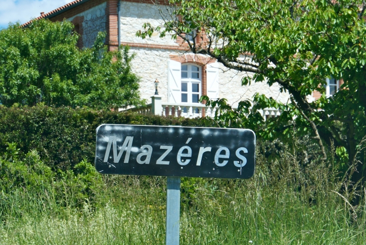 Le panneau. - Cazes-Mondenard