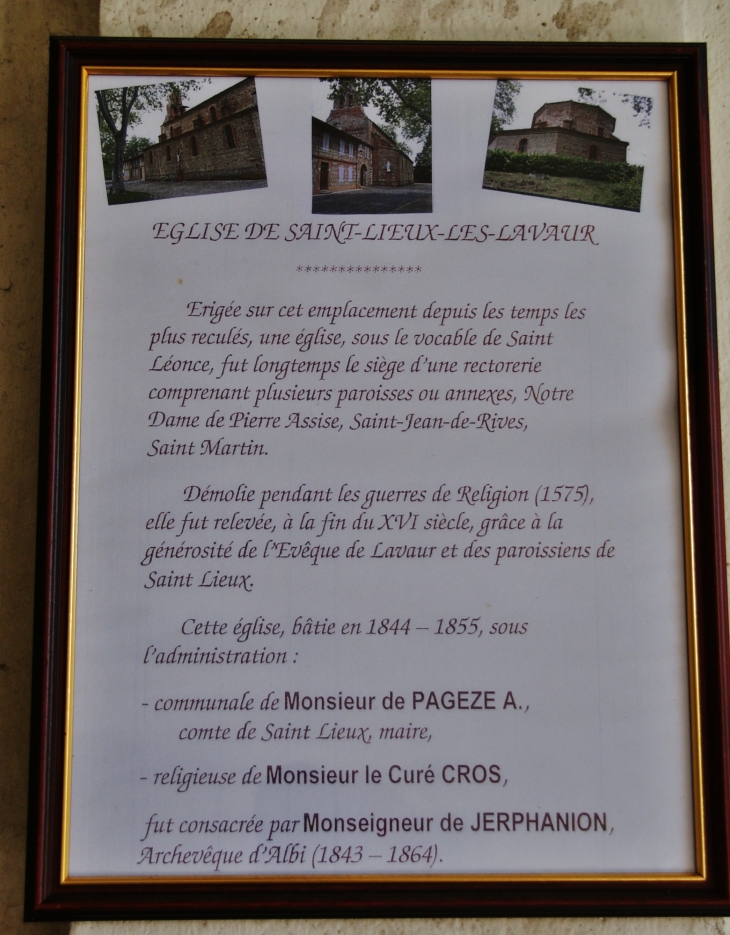 &église St Lieux-les-Lavaur - Saint-Lieux-lès-Lavaur