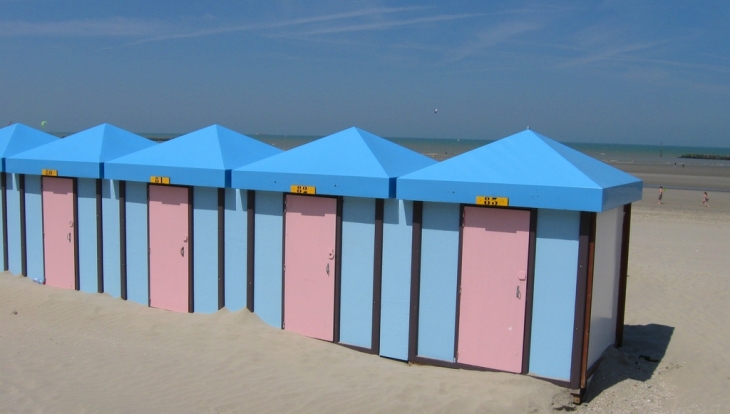 Les cabines sur la plage de MALO - Dunkerque